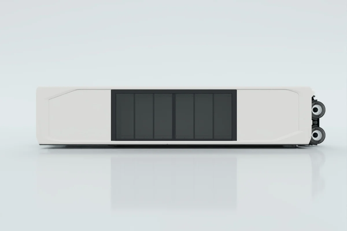 Solid wall with manual sliding door