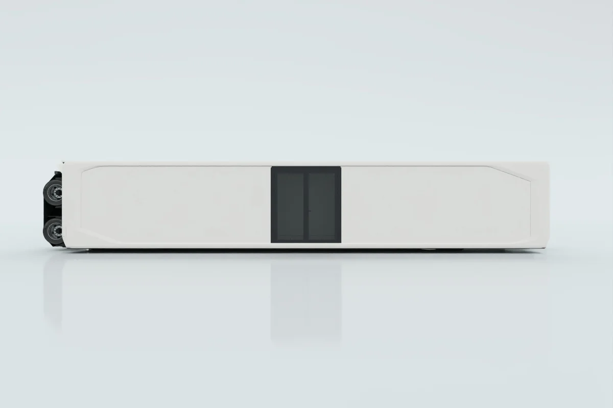 Solid wall with double hinged door