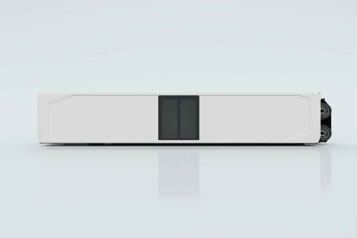 Solid wall with double hinged door