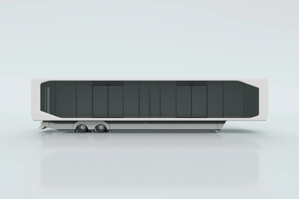Premium glass with double electric sliding doors