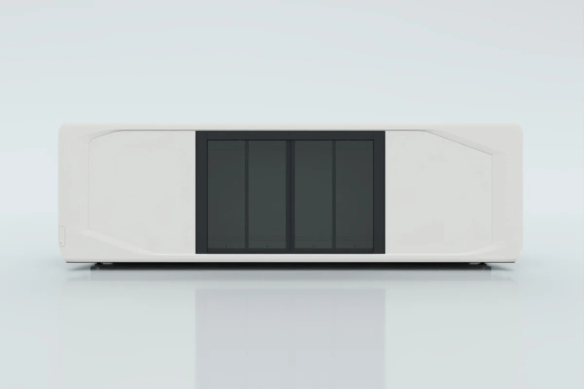 Solid wall with manual sliding door